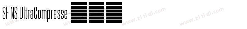 SF NS UltraCompresse字体转换